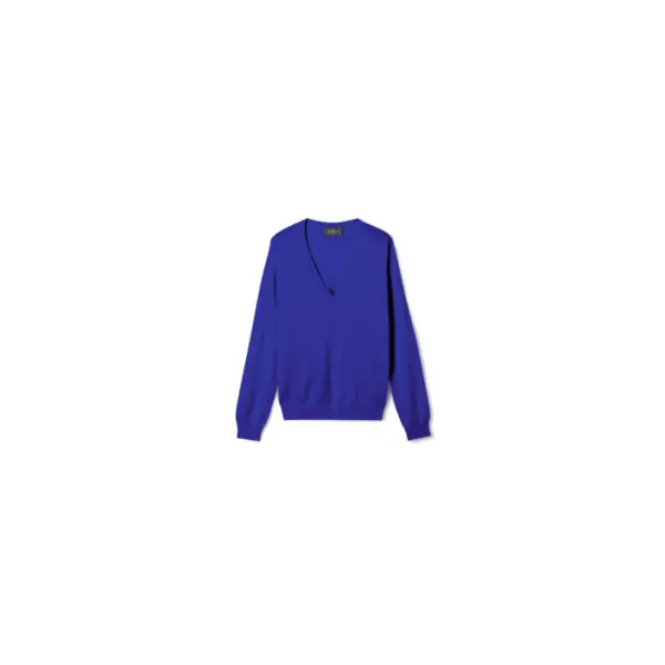 Pull col v ultrafin - femme - bleu delphinium - Bompard