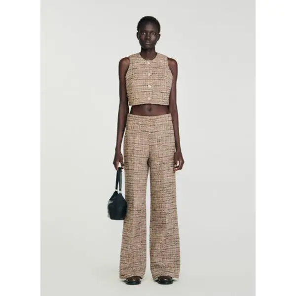 Pantalon en tweed fantaisie - Sandro