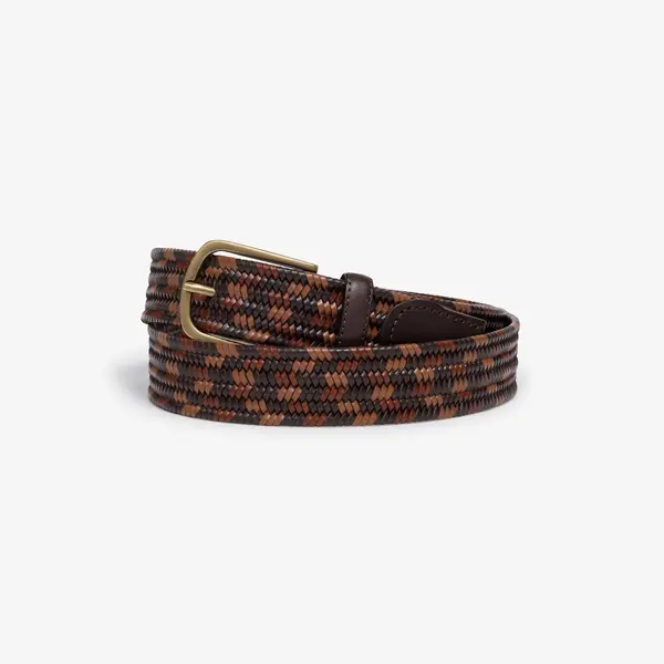 Ceinture tressée cuir fantaisie