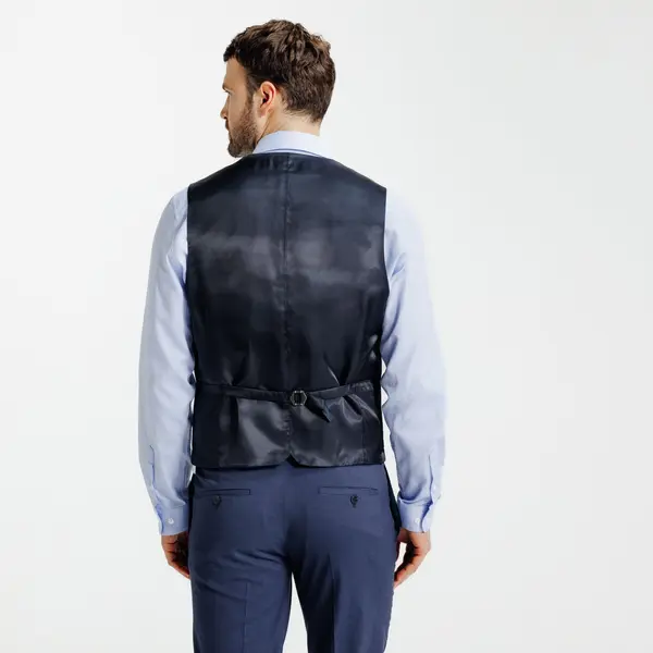 Gilet de costume slim pied de puce