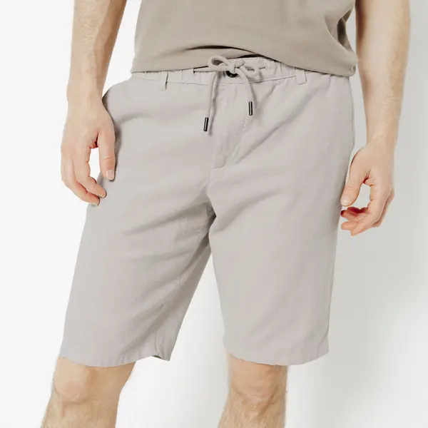 Bermuda uni en coton lin