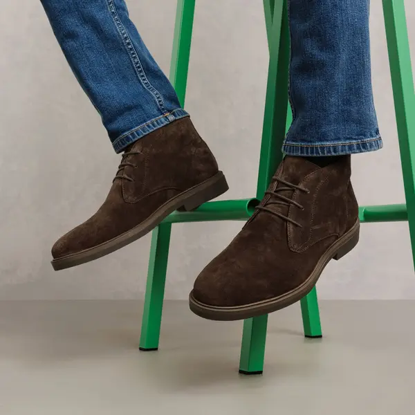 Bottines 100% cuir à lacets