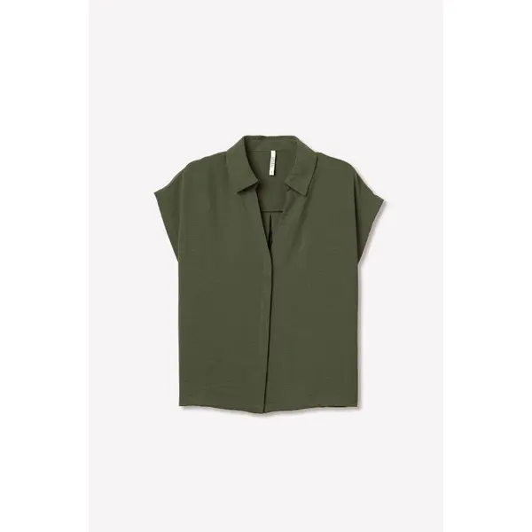 Blouse Vert Kaki Fluide TIFFOSI Berto1