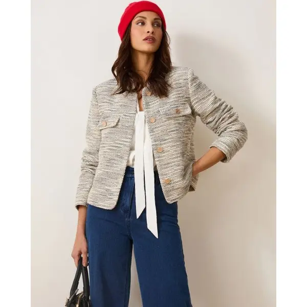 Veste effet tweed