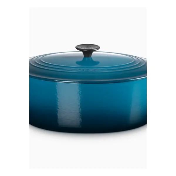 Cocotte ovale 31cm en fonte émaillée deep teal - Le Creuset
