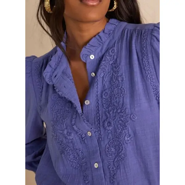 Blouse brooke en 100% coton - Maison 123