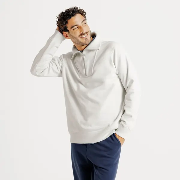 Sweat col camionneur zippé