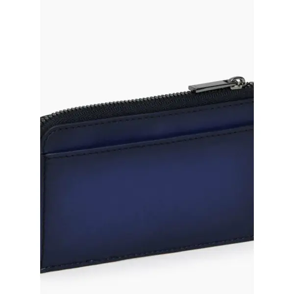 Porte cartes zippé Emile en cuir lisse - Le Tanneur