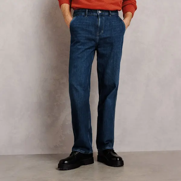 Jean baggy RE-JEAN délavé 100% coton