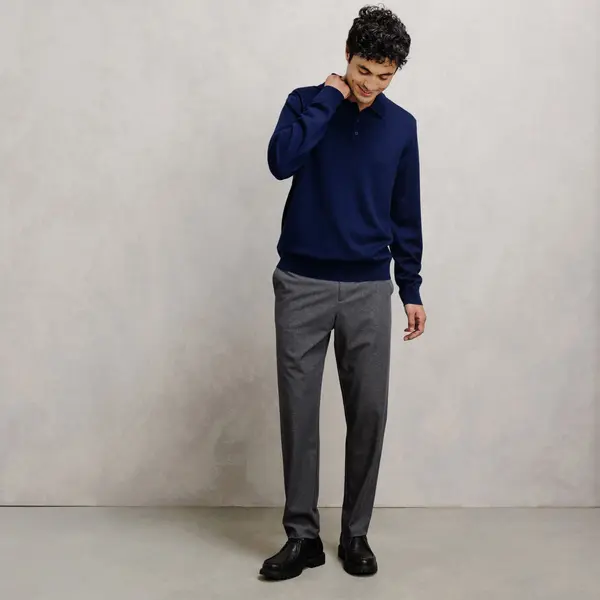 Polo en maille 100% mérinos