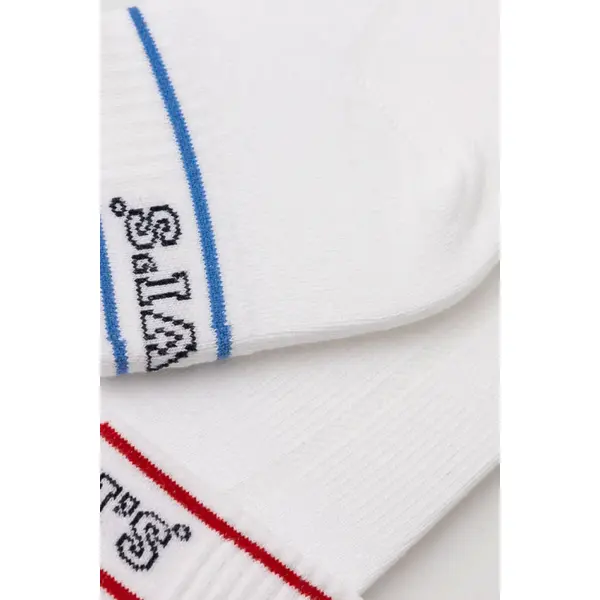 2 paires de chaussettes mid cut blanches