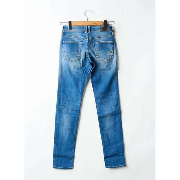 Jeans Coupe Slim Le Temps Des Cerises Bleu Taille Ajustable