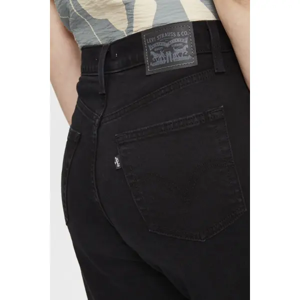 Jeans Mom taille haute noir