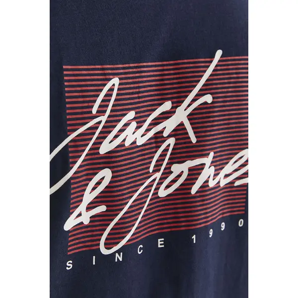 T-shirt col rond bleu marine
