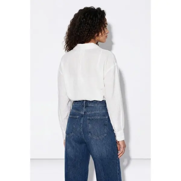 Blouse blanche manches longues col chemise Tiffosi