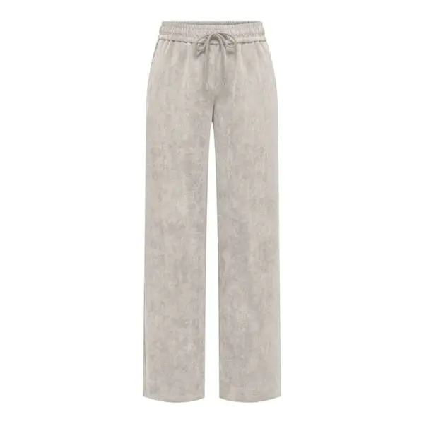 Pantalon beige côtelé coupe large JDY pour femme