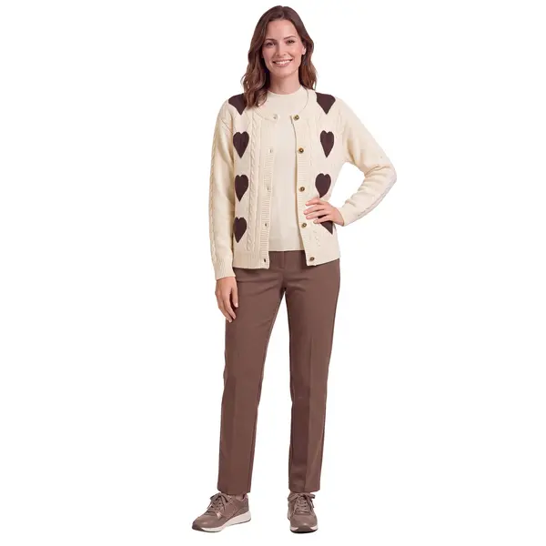 Gilet jacquard cœur