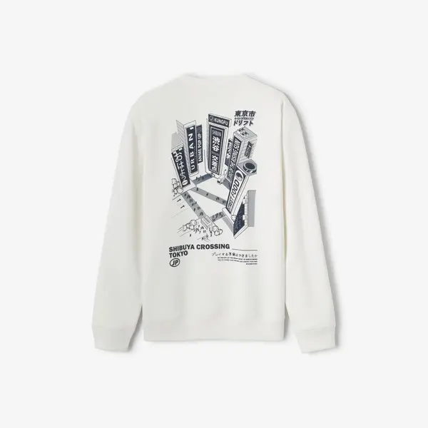 Sweat col rond animation devant dos
