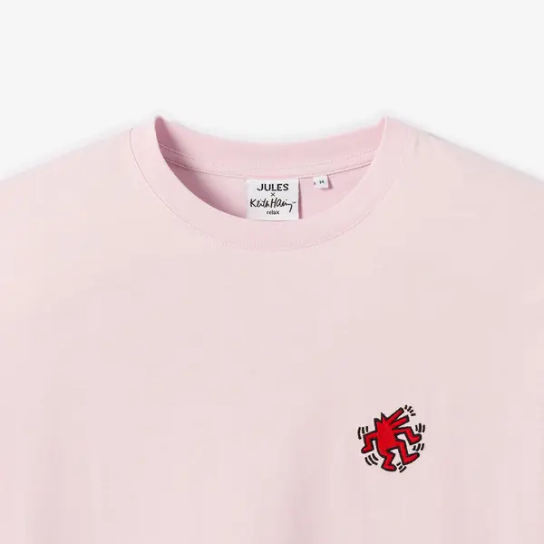 Tee shirt relax brodé licence Keith Haring