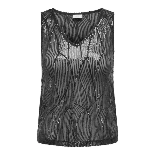 Top Noir à Paillettes JDY : L'Incontournable des Fêtes pour Femme