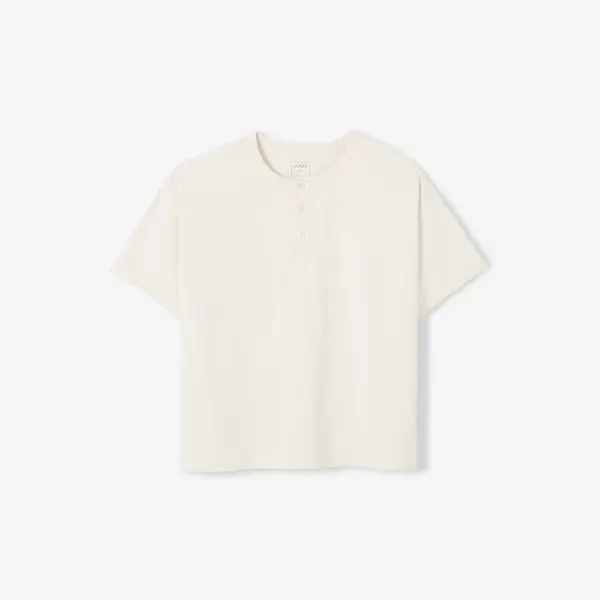 Tee shirt col tunisien boxy