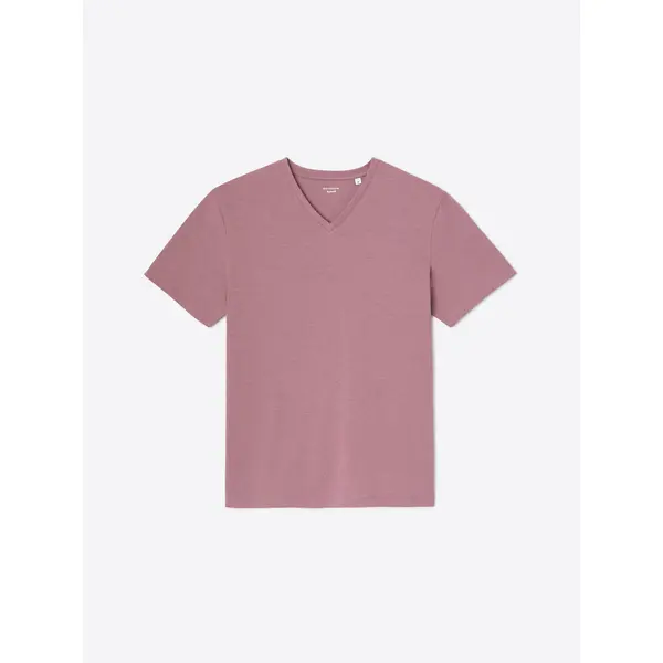 T-shirt col V mélange coton Supima®