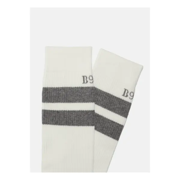 Chaussettes à deux rayures en coton mélangé - Boggi milano