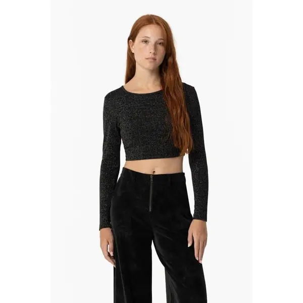 TOP MANCHES LONGUES NOIR BRILLANT TIFFOSI ADO FILLE DU 10 ANS AU 16 ANS BROWSER