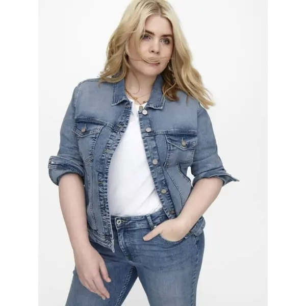 Veste en jean bleu clair ONLY Carmakoma – Pré‑Printemps 2026