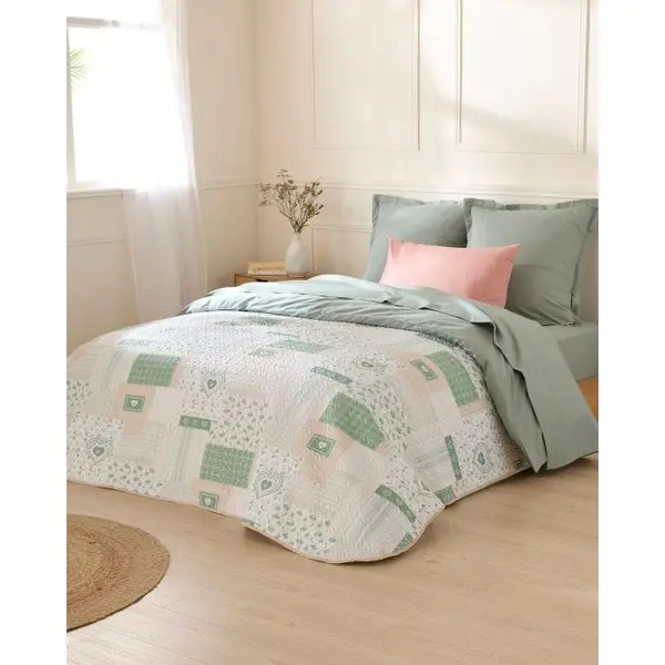 Couvre-lit imprimé patchwork