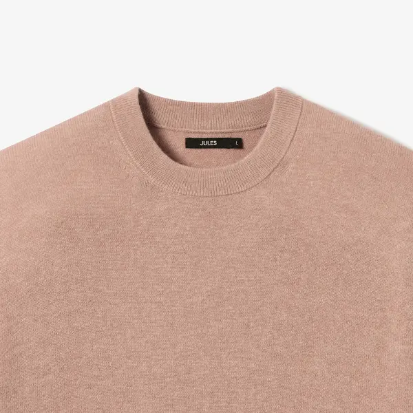 Pull col rond mérinos cachemire