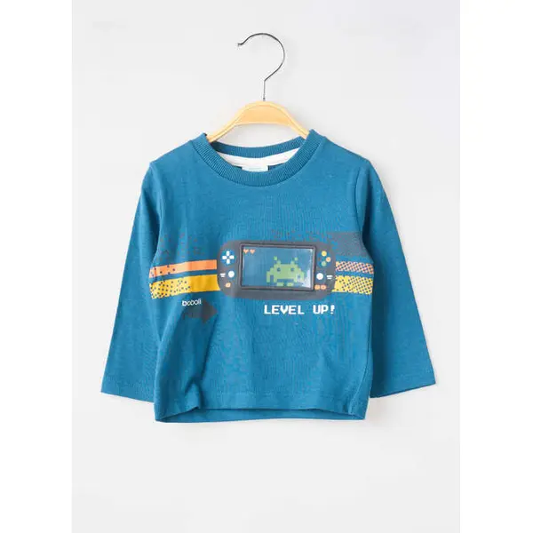 T-shirt Boboli Bleu Manches Longues