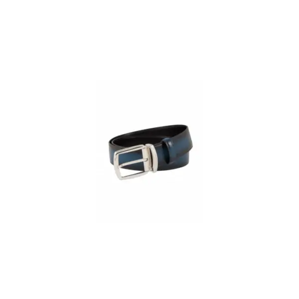 Ceinture en cuir lisse patine bleu 35mm - S.t. Dupont