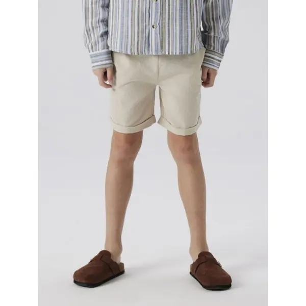 Achetez le Short Souple 4 Poches Élastique Beige Name It Garçon du 6 au 12 ans