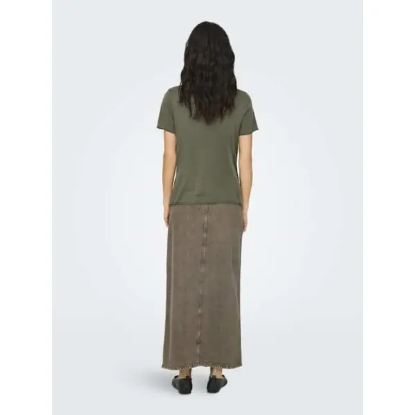 Tee-shirt vert kaki imprimé doré femme ONLY du XS au XL