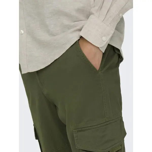 Pantalon Cargo Kaki Tapered ONLY & SONS Homme W28-W34 | Style Urbain 2025"