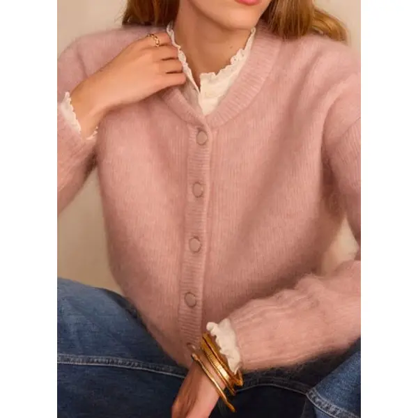 Cardigan lou en mohair et laine - Maison 123