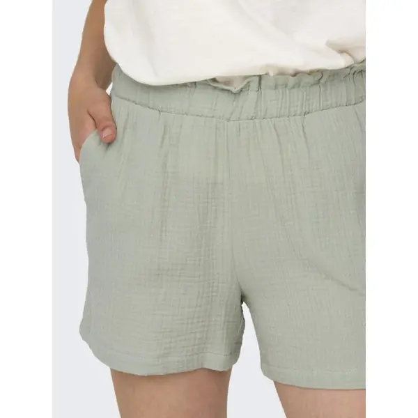 Short vert femme en gaze de coton JDY – Léger et naturel Printemps/Été 2026