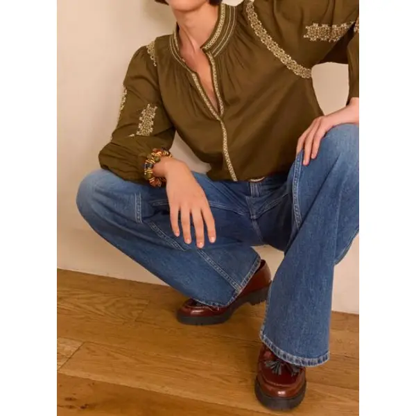 Blouse brodée sixtine en 100% coton - Maison 123