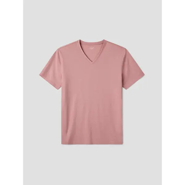 T-shirt col V mélange coton Supima®
