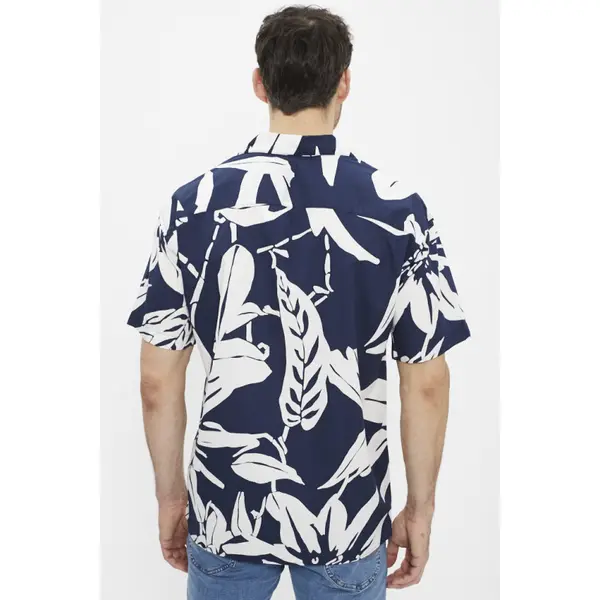 Chemise tropic relax bleu marine