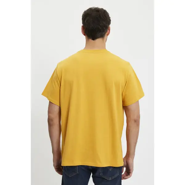T-shirt logo patch relaxed fit jaune