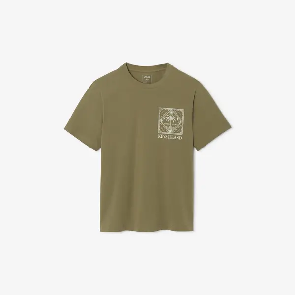 Tee shirt imprimé col rond