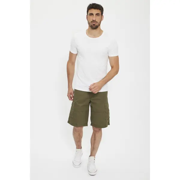 Bermuda cargo vert olive