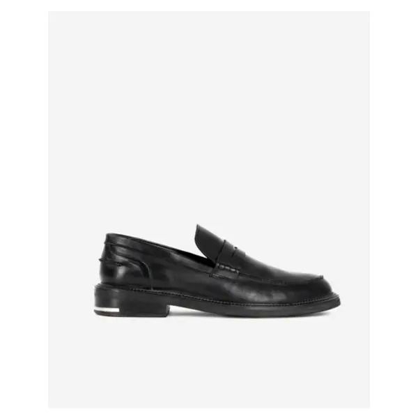 Mocassins penny en cuir noirs black - The Kooples Talange