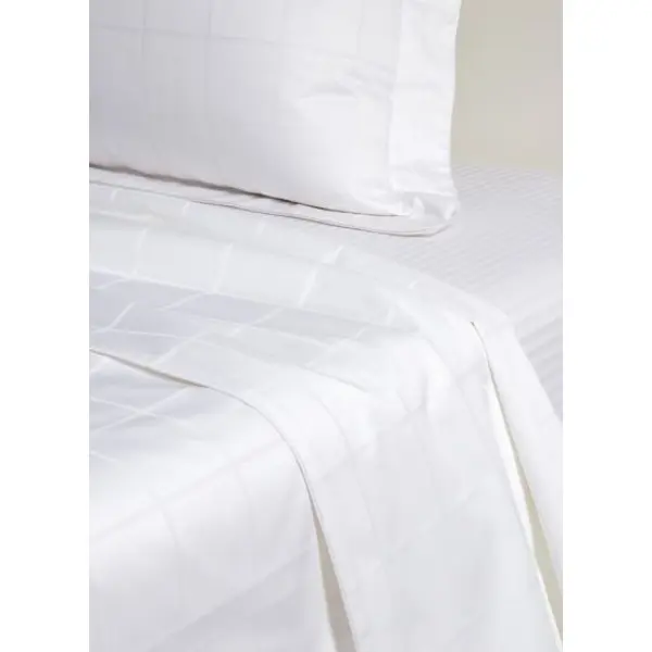 Olivier Desforges - Drap plat en satin de coton gris, Baptiste - Yves Delorme