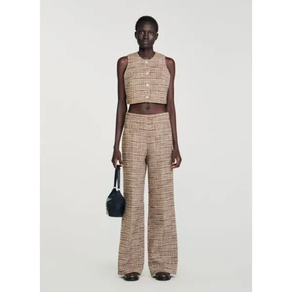 Pantalon en tweed fantaisie - Sandro