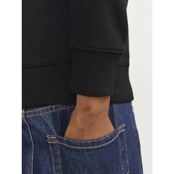 SWEAT NOIR A COL ROND ET LOGO GARCON 10 - 16 ANS JACK & JONES JCOOUTDOOR