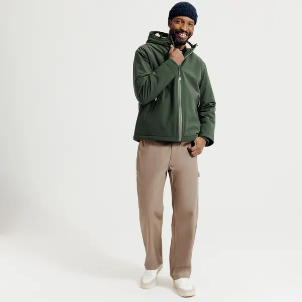 Blouson à capuche doublé en sherpa
