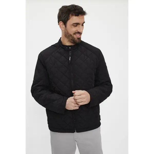 Veste matelassée noire zippée